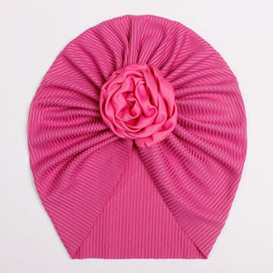 <span class=keywords><strong>Turban</strong></span> solide et mignon pour bébé, bonnet respirant, nouveau-né, élastique - Product Image 3