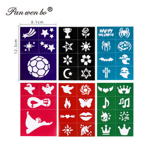 Plantillas de PVC Autoadhesivas No Tóxicas Personalizadas para Pintar Caras, Plantillas para Tatuajes, Plantillas para Pintar DIY - Product Image 4