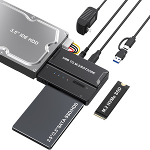 Adaptador USB a M.2 SATA IDE, caja externa para disco duro, interfaz tipo C para SSD/HDD de 2.5 y 3.5 pulgadas - Product Image 2