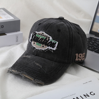 Gorra de Béisbol Inglesa Vintage Desgastada, Gorra de Pico de Pato Bordada Versátil para Parejas, Estilo Moderno para Hombre