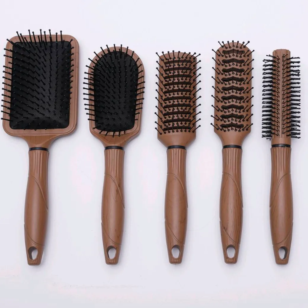 Wasser Holz Muster Farbe Kunststoff Haar bürste Kamm Salon Haar bürste Kamm Common Comb