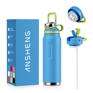 Flacon à vide isolé à double paroi en acier inoxydable <span class=keywords><strong>1L</strong></span> avec logo personnalisé Bouteilles d'eau de sport à revêtement en poudre de 24oz 32oz - Product Image 1