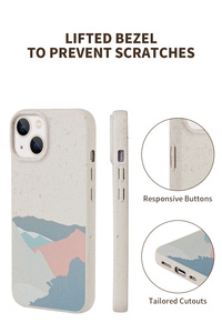 <span class=keywords><strong>Coque</strong></span> de <span class=keywords><strong>téléphone</strong></span> biodégradable durable compostable <span class=keywords><strong>écologique</strong></span> en paille de blé pour iPhone 14 Pro Max - Product Image 4