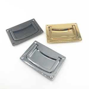Griff und Knopf Klassischer Quadratischer Boxgriff <span class=keywords><strong>Gold</strong></span> Chrom Antik Verdeckter Einbau-Ringgriff - Product Image 2