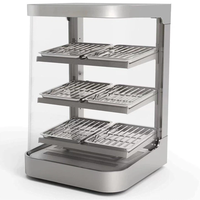 Chuangyu 6 plateaux 650W vitrine commerciale de réchauffeur d'aliments chauds en verre