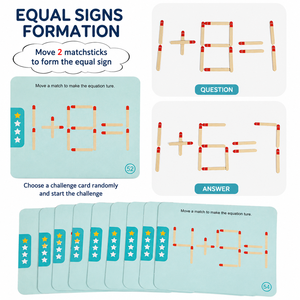 Puzzle in Legno Montessori <span class=keywords><strong>con</strong></span> Fiammiferi, Gioco di Logica e Motricità Fine per Bambini 3-7 Anni - Product Image 4