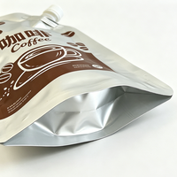 Sachet Doypack laminé PA PET AL PE avec bec verseur, résistant à l'humidité, pour café, jus, sauces et aliments liquides, avec logo personnalisé et impression en héliogravure