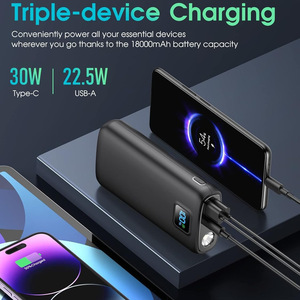 แบตเตอรี่สำรองพกพา 40000mAh ช่องเสียบ USB คู่ พร้อมหน้าจอ LED ช่องเสียบ Type-C แบตเตอรี่ลิเธียมโพลิเมอร์ - Product Image 2