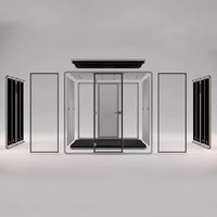 Salle insonorisée en direct résidentielle moderne et écologique, panneaux acoustiques en aluminium, faible teneur en formaldéhyde