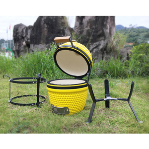 AUPLEX OEM 13 pouces Jaune Meilleur petit <span class=keywords><strong>barbecue</strong></span> Kamado en céramique pour jardin, gril à charbon de bois, mobilier d'extérieur, cuisson DIY - Product Image 1