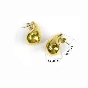 HP Advanced Sense Hollow Crescent Moon Earrings Water Drop Shaped Earrings Custom Stud Earrings