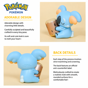 Figurine Pikachu endormi avec casquette d'entraîneur en papier, jouet de collection mignon d'anime, produit officiel sous licence, fabriqué au Japon - Product Image 3