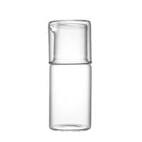 Carafe à café, carafe à eau de chevet, ensemble en verre, simplicité, ensemble 1+1 cafetière et tasses, bouteille à boisson résistante à la chaleur pour eau, jus, lait