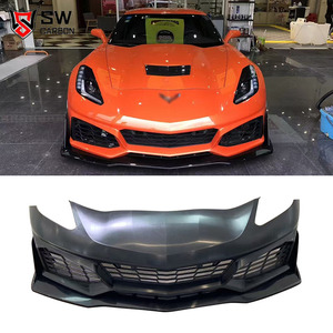 Modification de voiture PP Material Bodykit Front Bumper Upgrade for 2014 + <span class=keywords><strong>Chevrolet</strong></span> <span class=keywords><strong>Corvette</strong></span> ZR1 Bodykit Front Bumper - Product Image 1