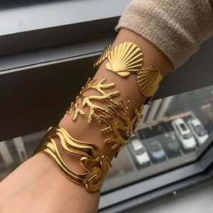 MS High-End Luxus Damen Edelstahl Armband European American Style Titan Stahl Farbfrei Mode Armreif - Product Image 4