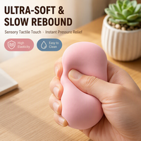 Jouet Squishy en forme de bloc, à récupération lente, en TPR, anti-stress, jouet sensoriel en forme de bloc de savon pastel pour enfants et adultes