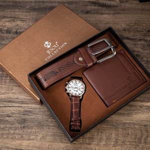 Stylish Father's Day <b>Gift</b> <b>Set</b>: Watch, Wallet, and Belt - Product Image 1