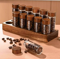 Botol Penyimpanan Kaca Borosilikat Berkualitas Makanan, Ukuran Kecil Mini, Untuk Kopi, Teh, Bubuk, Kacang Emas