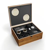 Coffret Cadeau Luxe pour Fumeur de Whisky avec Fumoir Électrique, Copeaux de Bois, Verres en Cristal et Boîte Cadeau en Bois – Accessoires Bourbon pour Hommes
