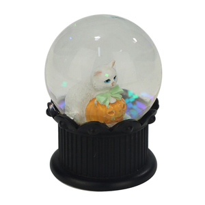 Globo de nieve de gato de cristal con Base de resina brillante al por mayor lindo de lujo personalizado con Gato Negro en el interior para regalos de recuerdo - Product Image 3