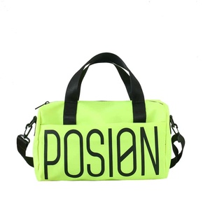 Posion Unisex Duffel <b>Bag</b> 36-55L Zipper Closure Sport Gym Travel <b>Bag</b> Black Orange Handles <b>Large</b> Capacity Lightweight - Product Image 3