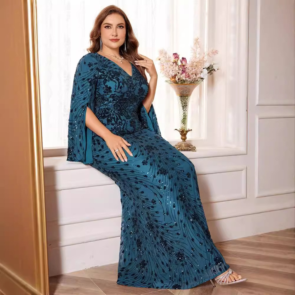 Long Sleeve Plus Size Mermaid Dress Long Sleeve Mermaid Gown Pattern Long Sleeve Plus Size Mermaid Evening  Gowns Full Sleeve Mermaid Dress Sheer Sleeve Evening Gown Elegant