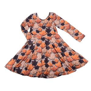 Robe pour filles, bébé fille, enfant en bas âge, longueur genoux, coupe évasée, personnalisée, en coton, avec décoration en nœud, respirante, écologique, imprimée - Product Image 6