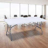 Tables d'extérieur, table pliante rectangulaire, table pliante portable avec mobilier d'extérieur