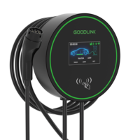 Neuer GoodLink Wandmontierter Schnell-Ladestandfuß 22KW AC EV-Ladegerät Typ 2 Steckdose IP65 32A 380V CE TUV Zertifiziert 5M Kabel Modell S01 Box