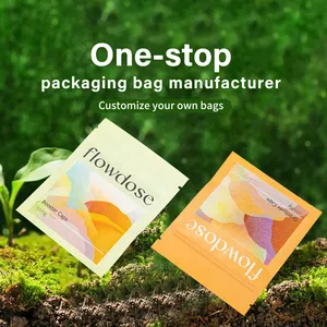 Wholesale Custom Compost Tea Bag Three-side Seal Kraft Paper Bags Eco Friendly Tea Bag