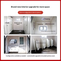 Toilettes mobiles en acier portables d'extérieur, chasse d'eau manuelle, pour parc panoramique, usage rural, usage sec, luxe, public