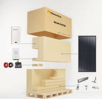 Système d'énergie solaire hybride hors réseau 5KW avec contrôleur MPPT et batterie lithium-ion, package complet