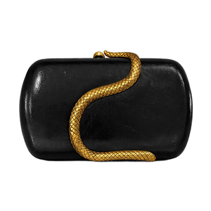 Women Dressy PU Leather <b>Clutch</b> Purse Metallic Snake Evening bag Detachable Chain Shoulder Bag for Night out Party - Product Image 6