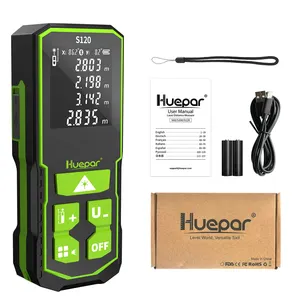 Huepar S120-G Metro Laser Msasure Entfernungs messer 393 Fuß Green Point Taschen für einfaches Tragen