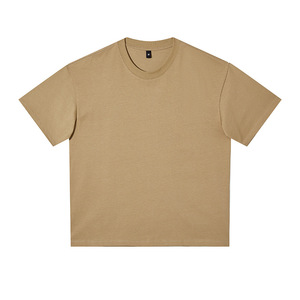 Camiseta de Cuello Redondo para Hombre, 100% Algodón, 280g, Gruesa, Talla Grande, Blanca, Ropa Informal de Verano - Product Image 5