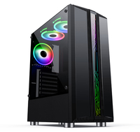 Boîtier de jeu PC AntarcChill OEM de haute qualité avec bande LED, tour moyenne ATX, pour ordinateur de bureau gamer