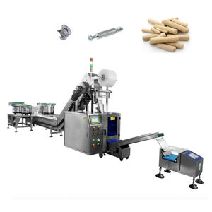 Machine d'emballage verticale automatique VFFS pour sacs en plastique avec 8 bols vibrants de comptage pour pièces de quincaillerie/vis/écrous/boulons - Product Image 2