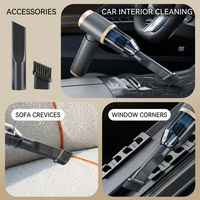 Aspirateur de voiture sans fil ABS, portable, haute aspiration, souffleur de nettoyage, design compact, rechargeable