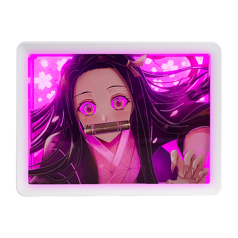 Новинка 2023, индивидуальный подарок, фигурка рассекающего демонов, аниме лайтбокс Nezuko, прикроватная настольная лампа для домашнего декора