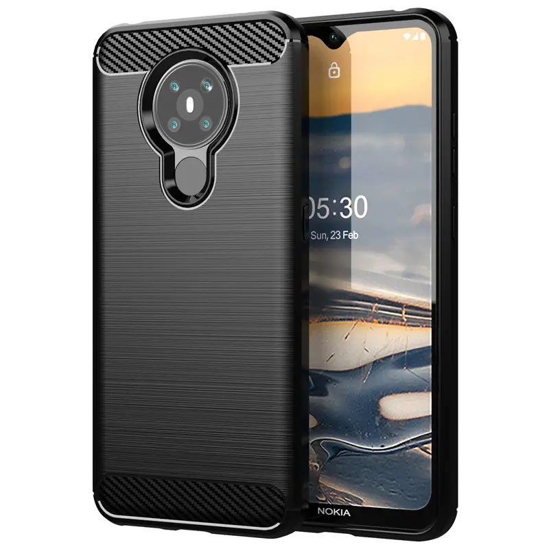 Cheap Price For Nokia 5.3 Shell Scratchproof Carbon Fiber Silicone Phone Back Cover For Nokia 5.3 Phone Case