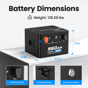 Batterie LiFePO4 Mibeike LM12560 12.8V 560Ah 7168Wh Chauffée Bluetooth Stockage Solaire Stock UE Garantie 10 Ans 5000 Cycles - Product Image 2