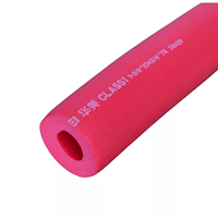 Tube d'isolation thermique en mousse de caoutchouc rouge de qualité B1, ignifuge, pour la climatisation et les conduites d'eau