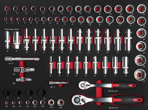 Tủ dụng cụ di động đa năng có bánh xe, hộp đựng đồ nghề 4 ngăn kéo, tủ dụng cụ di động có bánh xe kèm dụng cụ - Product Image 5