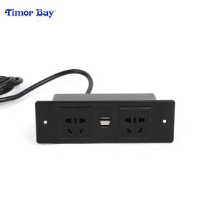 Hội Nghị Máy Tính Để Bàn <span class=keywords><strong>Power</strong></span> <span class=keywords><strong>Strip</strong></span> Với USB Lõm Ổ Cắm Điện 2 AC Ổ Cắm 2 USB Hub 2.1A 1.8 Mét Dây Điện Phẳng Cắm - Product Image 5