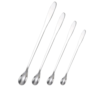 Cuchara para batir café, leche y postres con mango largo, DFS1110, en stock y personalizable, fabricada en China, accesorios - Product Image 3