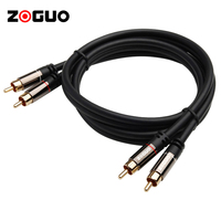 Câble audio RCA en PVC noir personnalisé de haute qualité, 3M 5M 8M 10M 3.5MM avec blindage tressé pour lecteurs DVD