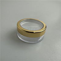Bidon cosmétique transparent d'emballage de 20g 30g avec le pot rose de fenêtre d'or pour des cosmétiques
