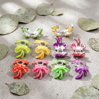 Perles en forme de nœud de couleur fluorescente, perles en forme de bourgeon de fleur, cages à perles, capuchons de perles pour la fabrication de bijoux DIY, accessoires d'artisanat, vente en gros