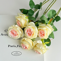 Roses artificielles bleu glace pour la décoration du salon, fleurs pour la Saint-Valentin, décorations de salle de mariage, fabricant