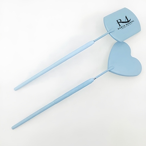 Handheld <b>Mirror</b> Heart And <b>Square</b> Shape Light Blue Personalized Single Side Makeup <b>Mirror</b> - Product Image 3